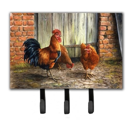 Jensendistributionservices Rooster & Chickens by Daphne Baxter Leash or Key Holder MI1660962